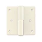 Paumelle de bâtiment aluminium blanc gauche 80x80mm-blister x3