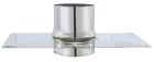 Tuyau inox non isolé pour appareil à gaz type B ou C, fioul standard, bois (bûches et granulés)  diam. 250 mm - long. 0,25m