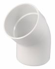 COUDE MALE/FEMELLE 45° DIAMETRE 125 BLANC - UCX4GTB