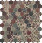 Mosaïque en verre recyclé - 4705 TERRE BEIGE DECOR HEX 35X35MM