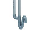 PVC-C Siphon MAL Dble Vert 40 Kit GN