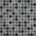Mosaïque en verre recyclé - BORN BLACK 25X25MM