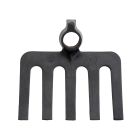 Râteau 5 pointes plates en acier forgé 235 mm, avec système anti-rotation / PRK5751P