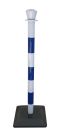Poteau PVC à monter - bleu/blanc - base à lester