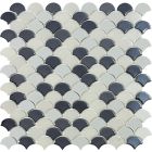 Mosaïque en verre recyclé - SOUL BLACK MIX 36X29MM