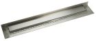 caniveau de douche à l'italienne 900 mm avec platine et remontée mur grille polie décl. 13 mm