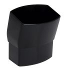 COUDE MALE/FEMELLE 15' POUR TUBE DE DESCENTE 105X76 TYPE OVATION 38 NOIR   - CM1GTN