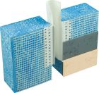 Profilé de dilatation en PVC entoilé forme E - IDILE-1 - long. 2,50m x larg. 40mm