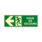 SIGNALETIQUE ISSUE DE SECOURS GAUCHE PHOTOLUM 210 MM X 75MM