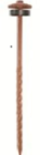 Pointe tête cloche torsadée - 3,8 x 120mm - acier galvanisé - rouge