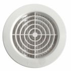 GRILLE RONDE A ENCASTR. AVEC MOUSTIQUAIRE D.125 BLANC-PASS AIR 30CM2