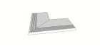 Carrelage en Grés cérame - Zephyr Grey Accessori per piscina e giardino Margelle bord antiderapant arrondi (1/4 rond) angle ext. complet (2 pieces) antiderapant