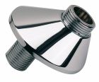 Raccord laiton chromé excentré 21mm - M15/21-M20/27 + Rosace