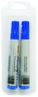 2 MARQUEURS PERMANENTS BLEUS CORPS PLASTIQUE (BLISTER)