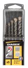 Coffret 5 forets béton Pro attachement cylindrique Ø4-5-6-8-10 mm