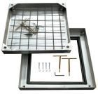 Couvercle inox plat de regard à carreler 800x800 mm 15kN