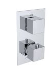 MITIGEUR THERMOSTATIQUE ENCASTRE 3 VOIES CHROME MANETTE CARREE