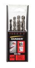 Coffret 10 forets métaux HSS Pro Din 338 angle 118° Ø1 à 10 mm