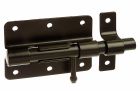 Verrou box zingué noir +gâche attachée 80/120mm