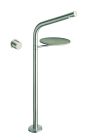 mitigeur lavabo encastre sur pied + vidage up&down  avec tablette sx
