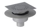 siphon de sol inox sort.Vert téléscopique GE50mm 250x250 ø100 mm trous ronds 3 Kn