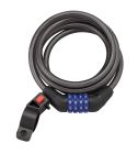 ANTIVOL CABLE TWISTY LONGUEUR 1.80 M Ø10 CO A COMBINAISON MODIFIABLE AVEC SUPPORT