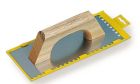 PLATOIR ESPAGNOL M. BOIS LAME INOX DENTEE - ISOCELE 6X6 - EP.0,6