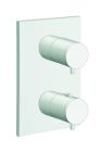 facade externe triverde laiton 2 sorties blanc