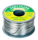 Pour assemblage canalisations sanitaires (eau potable) - 97 % d’étain - 3% cuivre (sans plomb) - sans âme décapante - 500 g - Ø 2 mm