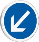 PANNEAUX PERMANENTS - B21a2-450-Classe 1-Contournement obligatoire à gauche