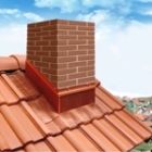 Profilé solin alu laqué bicolore rouge brique/brun - 1,5m x 74mm
