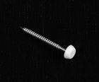 Pointes tête plate plastique annelé blanc - long. 30 mm x diam. 7 mm - Boîte de 250