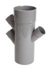 CULOTTE TRIPLE PARALLELE MALE/FEMELLE 45° DIAMETRE 100/40 - RT742S