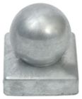 CHAPEAU ACIER AVEC BOULE POUR POTEAU  90 X 90 mm - GALVA - P/6