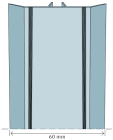 Couvre-joint de dilatation à clipser plat clips réf 4026 Anodisé - long. 3,00m x diam. 60mm