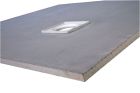 Receveur de douche à  carreler polystyrà¨ne extrudé - FLAT BOARD gris clair carré - long. 150cm x larg. 150cm