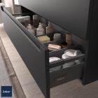 Meuble de salle de bain MONTERREY 700 2 tiroirs métalliques à fermeture amortie ANTHRACITE MAT 697 x 540 x 450 mm