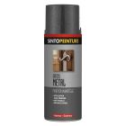 Peinture acrylique metal , bois , plastiques classique martelé anthracite - aérosol de 0,4L