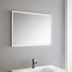 Miroir ROMA 1200 avec blanc framework. lumière led (15W) IP44 1200 x 600 mm