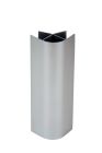 Plinthe de cuisine - RACCORD ANGLE DROIT PLINTHE 16/19 X 150 MM GRIS ALU X4