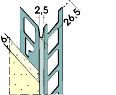 Cornière aluminium perforé Cornière platrière aluminium pour épaisseur 6mm   Blanc Longueur 3,00m