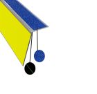 REPERAGE DES CONTREMARCHES 4 EN 1 A VISSER - L. 3000mm - CONTREMARCHE ET ANTIDERAPANT