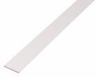 Profilé plat 20x2/2000 aluminium plastifié blanc