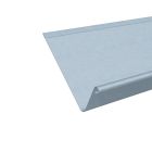 Gouttière nantaise B14 relevé de 8 cm avec pince 4000 x 333 x 0.65 mm - zinc - prePATINA clair