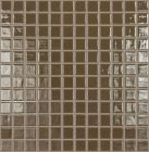Mosaïque en verre recyclé - 835 LISO MARRON MALLA 25X25MM