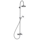 colonne de douche chambord retro complete metal brosse