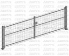 PORTAIL 5M GRILLAGE PIVOTANT SUR PLATINES