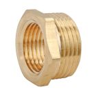 Bague réduction laiton brut 6 pans - Mâle 20/27 - Femelle 15/21 - Sachet de 2 pièces