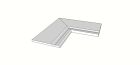 Carrelage en Grés cérame - Zephyr Grey Accessori per piscina e giardino Margelle bord evase arrondi (1/4 rond) angle int. complet (2 pieces) antiderapant