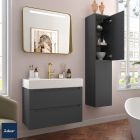 Meuble de salle de bain MONTERREY 800 2 tiroirs métalliques à fermeture amortie ANTHRACITE MAT 797 x 540 x 450 mm